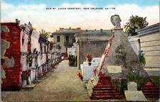 Vintage New Orleans St. Louis Cemetery No. 1 Postcard E.C. Kropp picture