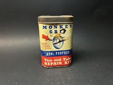 Vintage 1940s Original Monkey Grip No. 3190 Dual Purpose Tire & Tube Repair Kit picture