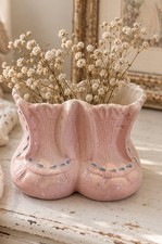 Vintage INARCO Japan Pink Baby Booties Planter Ceramic Nursery MCM picture