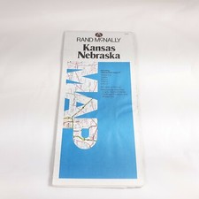 Rand McNally Kansas Nebraska Map Vintage Road Map  picture