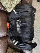 Harley-Davidson Screamin’ Eagle Performance Mesh Motorcycle Jacket Black Orange picture