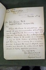 1889 Hon. John Quinn 2 Hand Written Letters War Dept. J.C. Kelton Adjutant Gen.  picture