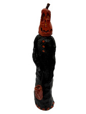 Monnie Wilson Folk Art Papier Mache Halloween Pumpkin Bobblehead Figurine picture