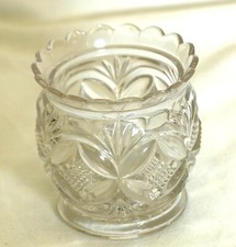 Elite Clear Westmoreland Spooner Open Sugar Bowl Pressed Glass Circle Fan picture