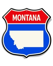State of Montana Interstate - Shield Shape - Aluminum Sign picture