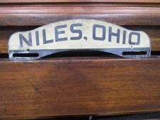 Vintage Niles Ohio License Plate Topper picture