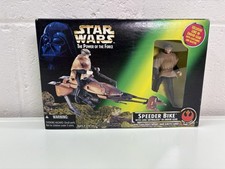 Kenner STAR WARS POTF2 Imperial Speeder Bike with Luke Skywalker Figure 1996 picture
