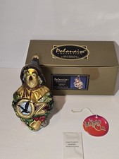 Kurt Adler Polonaise Wizard of Oz Scarecrow Glass Ornament Poland Box Vintage picture