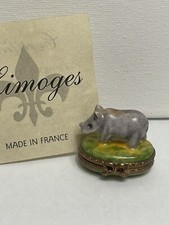 Genuine PV Marque Deposee Limoges  Baby Rhinoceros picture
