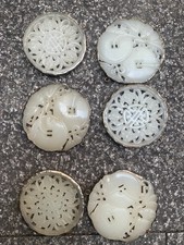 6Pcs Wonderful and Made Chinese Silver Inlaid White Jade 2Faces Pendants picture