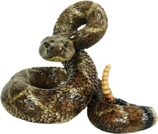 Western Diamondback Rattlesnake Outdoor Snake Figurine Large Gardens or Prank picture