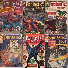 Fantastic Four Silver Age Lot ☆6 #42-49*FN VG Many 1st Apps 1965 Kirby Mid Grade picture