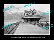 Kootenay Landing Bc Canada The Railway Station 1910 Old Large Historic Photo picture
