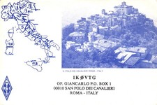 San Polo Dei Cavalieri Rome Italy IK0VTG QSL Radio Postcard picture