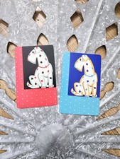 2 Vintage Puppy Dog Playing Cards, Midcentury Dog Cards, Swap Trade Cards picture