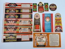 Authentic Madam Jones African American Beauty Product Valmor Label Lot 1930/40's picture
