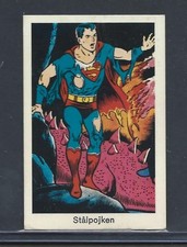 1960's Swedish SUPERMAN Card #1  Defeats Dragon G/VG picture
