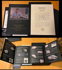 Papers only Master Replicas Star Wars Millennium Falcon Signature COA paperwork picture