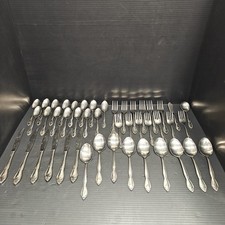 Monogramed Flatware Stainless Steel Silverware Lot 45“M” picture