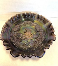 Imperial Glass Iridescent Smoke Amethyst Carnival Glass Windmill 8
