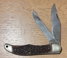 Schrade-Walden NY-USA 225H 2-Blade 5-1/4” Folding Hunting Knife w/ picture