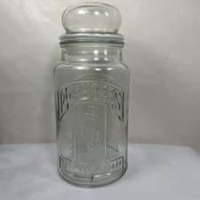 Vintage 1981 MCM Planters Mr Peanut 75th Anniversary Glass Jar Advertising picture