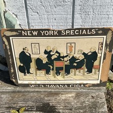 1905 New York CIGAR SIGN Mild Havana Hasenpfefer Smoking Club advertising German picture