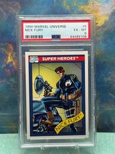 1990 Marvel Universe Nick Fury #5 PSA 6 EX-MT Impel Series 1 picture