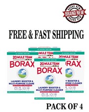4 Pack 20 Mule Team Borax Laundry Booster Multi-Purpose Cleaner 65 oz Each picture