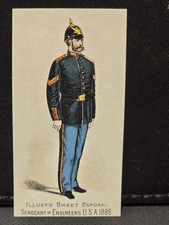 1886 KINNEY N224, #58, SERIES-G, SERGEANT OF ENGINEERS, USA 1886 picture