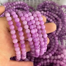 10pcs  Kunzite Beads Purple Crystal Healing Reiki Infused Gemstone  Size 6mm picture