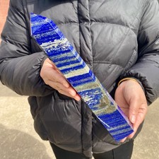 2.7LB Large Natural lapis lazuli Quartz Crystal Obelisk Wand Point Healing Stone picture