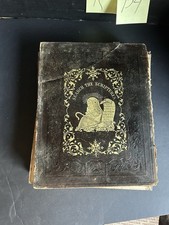 Antique 1866 Holy Bible William W. Harding Illustrated Family Bible Repair#R154 picture
