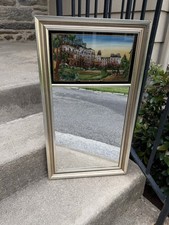 Vintage Vassar College New York Mirror Reverse Painted Glass 26 X 14.5 picture