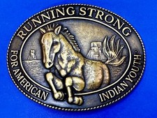 Running Strong For American Indian Youth Billy Mills Commemorative Belt Buckle picture