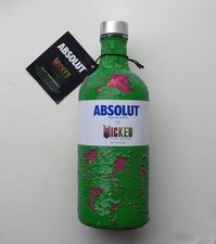 2025 ABSOLUT VODKA WICKED SKIN WRAP COVER LMT EDIT NO BOTTLE GREEN PINK SEQUINS picture