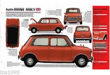 Austin MINI MK.1/7 SPEC SHEET / Brochure / Catalog: 1959,1960,1961,1962 picture