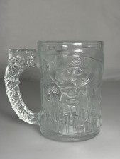 Batman Forever McDonalds Clear Embossed Mug 1995 DC Comics 10 oz picture