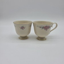 Vintage Lenox Petite Rose Footed Teacups From The Ambassador Collection  picture
