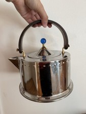 Vintage Bodum Ottoni Tea Kettle Carsten Jorgensen Italy Stainless Wood picture