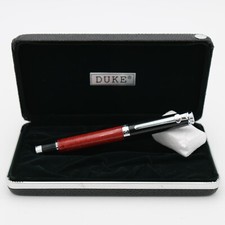 Vintage DUKE ROLLER BALL PEN WINE MARBLE CELLUOID Original Case  Ex-Cond picture