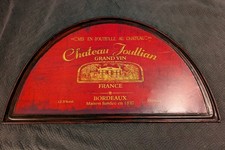 Vintage Chateau Joullian Grand Vin Bordeaux Half-Moon Metal Wall SignLarge picture