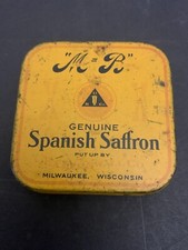 Vintage M=B Made Better Spanish Saffron Tin E.A. Bergwall Co Milwaukee Wisconsin picture