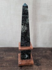 Italian Vtg Green Marble Obelisk 9