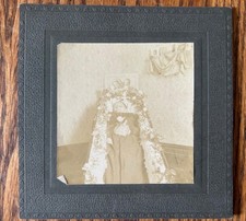 Antique Post-Mortem Funeral Photograph 4x6 – Victorian Mourning Memorabilia picture