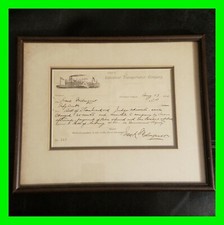 1891 Steamships Receipt From The Vancouver Transportation Company Form 10 Framed picture
