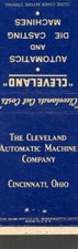 Cleveland Automatic Machine Company, Cincinnati, Ohio Matchbook picture
