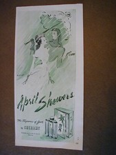 1944 April Showers by Cheramy Perfume, Modess Sanitary Nap Vintage PRINT AD 66 picture