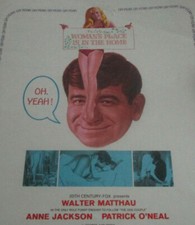 Walter Matthau Anne Jackson The Secret Life of an American Wife Window Card  picture