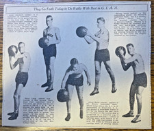 1926 Vintage Magazine Illustration Mercer Georgia College Basketball Team picture